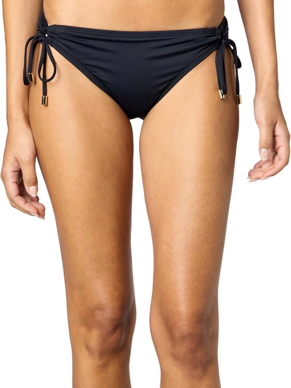 La Blanca Island Goddess Black Side Tie Bikini Bottoms